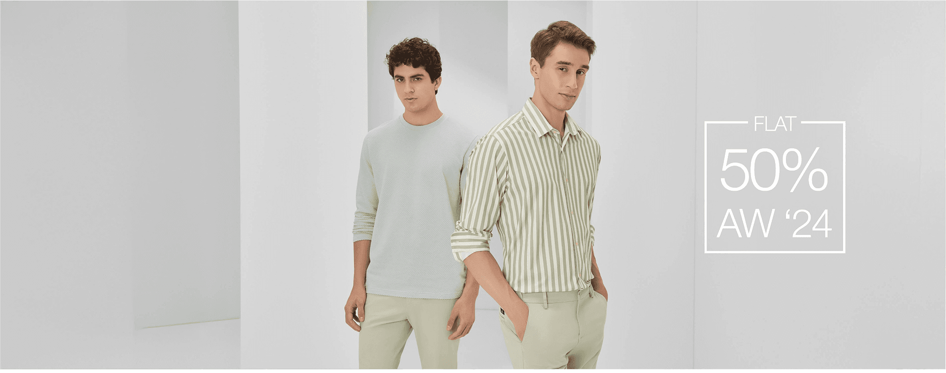 Two models wearing casual wear