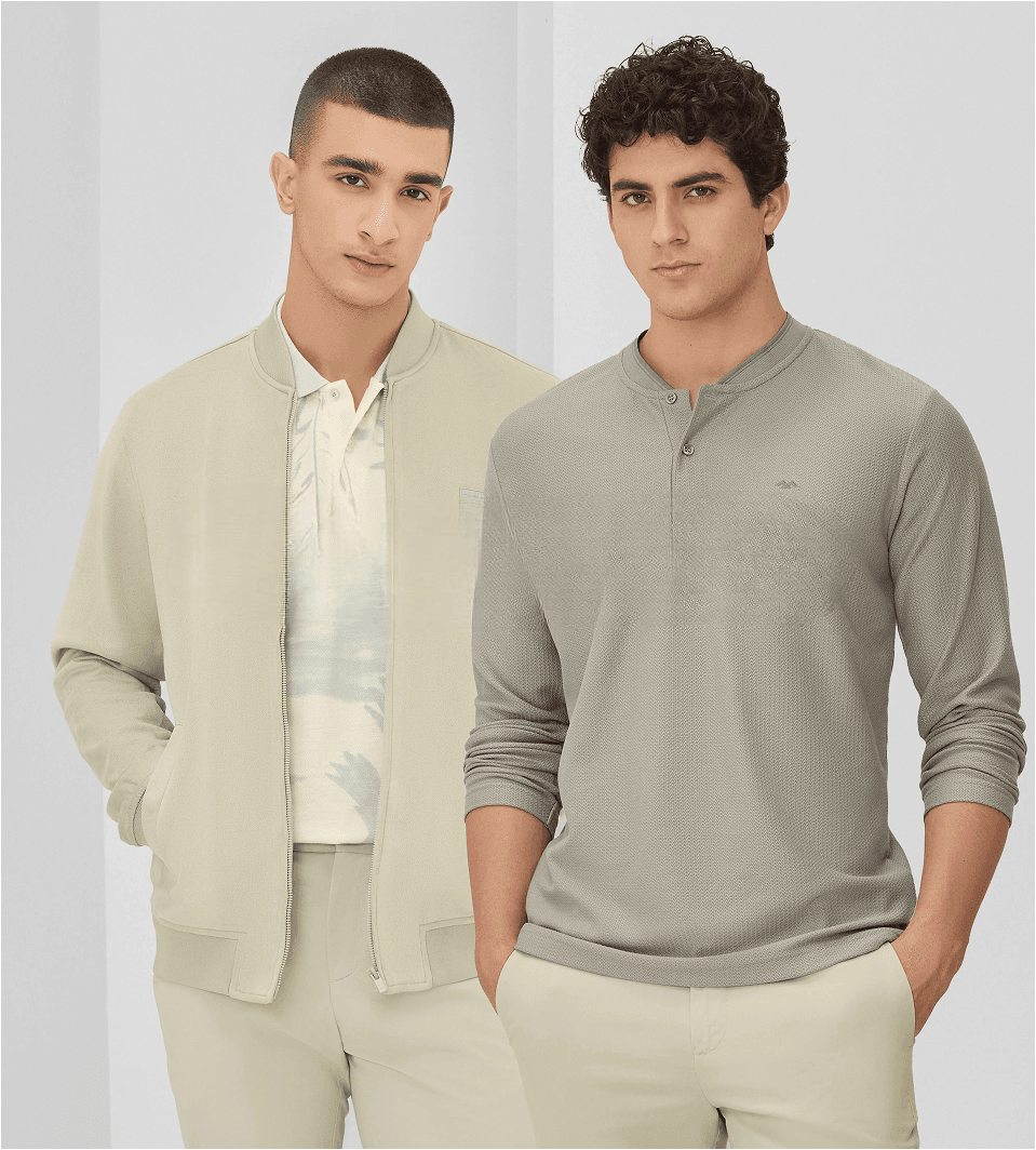 Flat 50% Off - Men wearing light colored casual wear